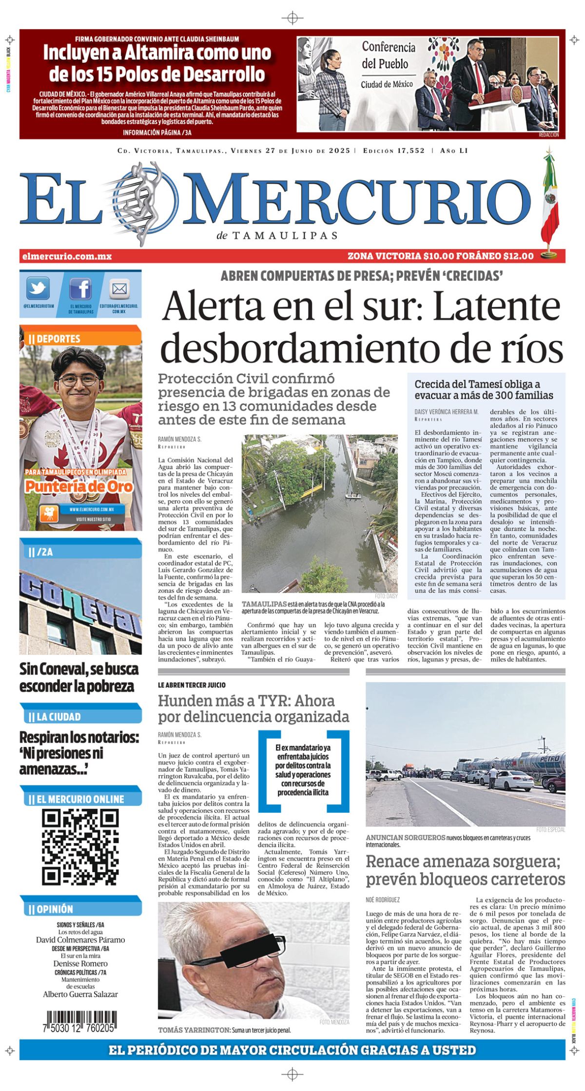 Alerta en el sur : Latente desbordamiento de ríos