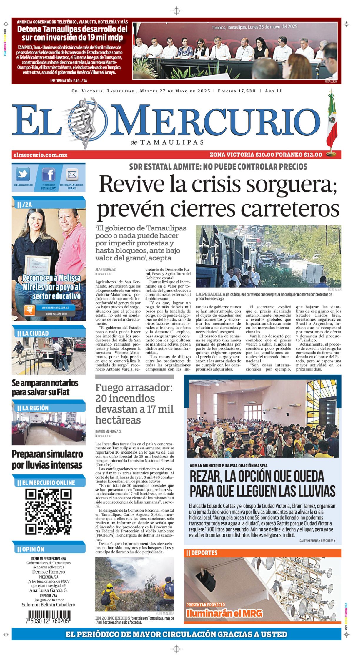Revive la crisis sorguera : prevén cierres carreteros