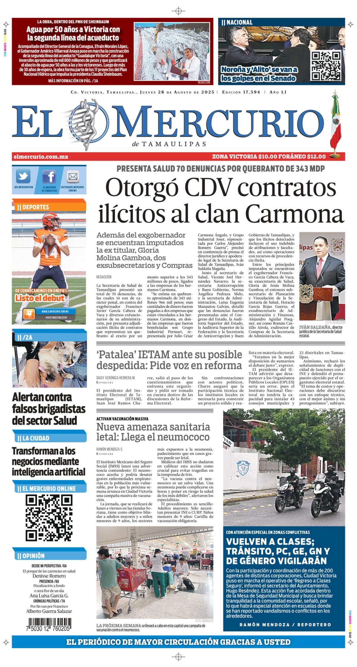 Otorgó CDV contratos ilícitos al clan Carmona