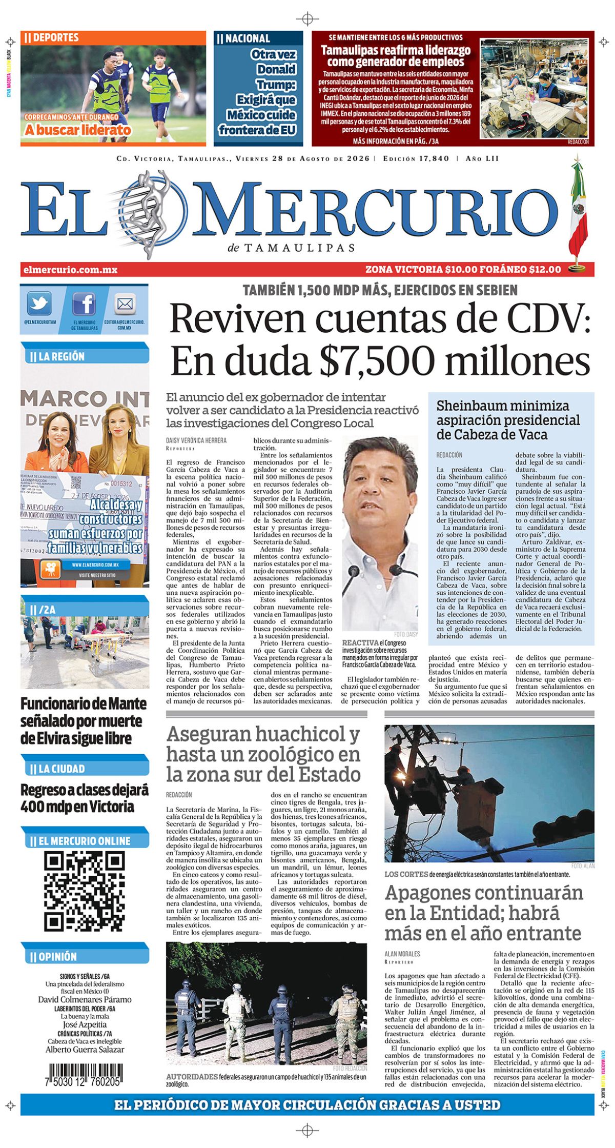 Reviven cuentas de CDV: En duda $7,500 millones