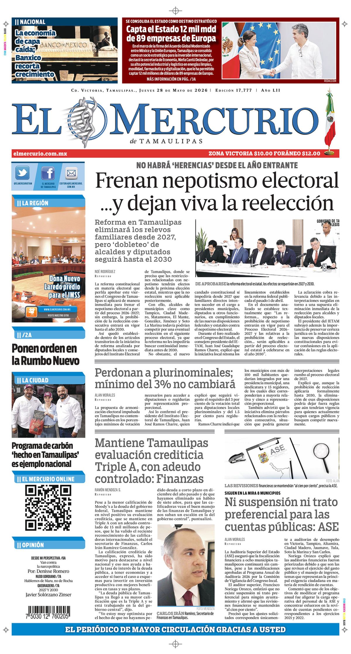 Frenan nepotismo electoral …y dejan viva la reelección