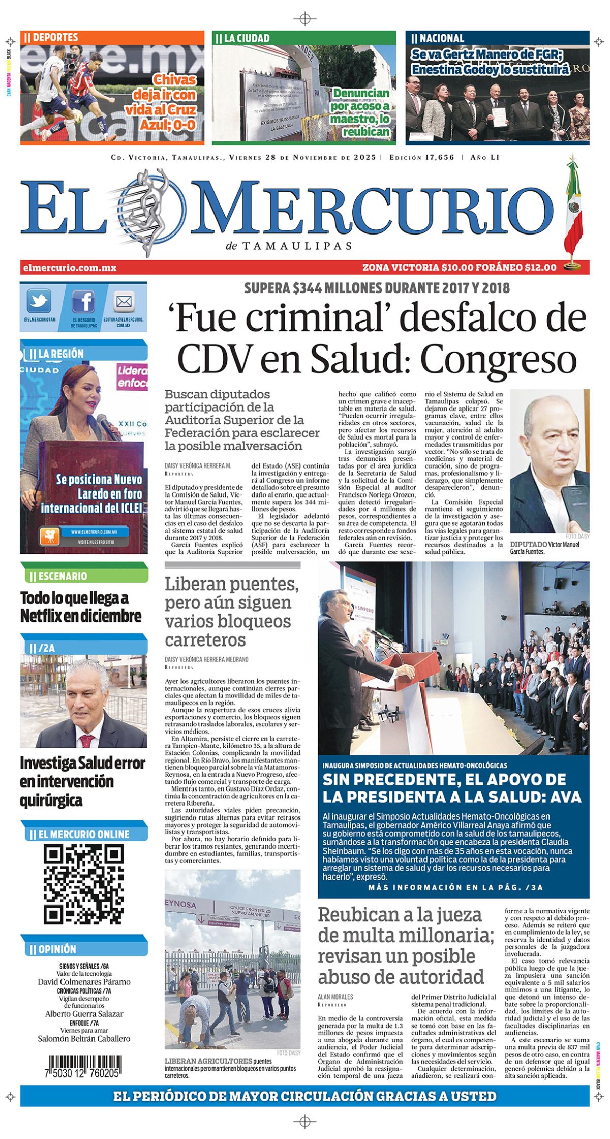 ‘Fue criminal’ desfalco de CDV en Salud: Congreso