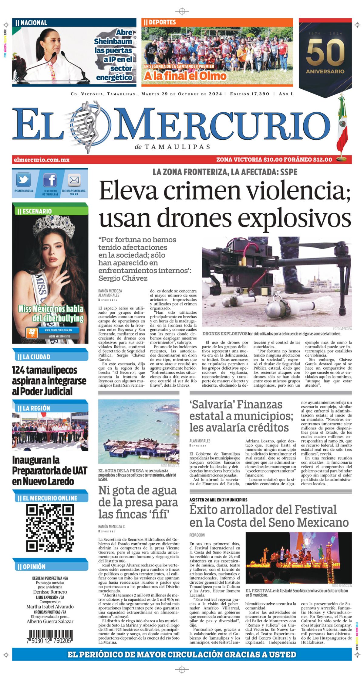 Eleva crimen violencia; usa drones explosivos