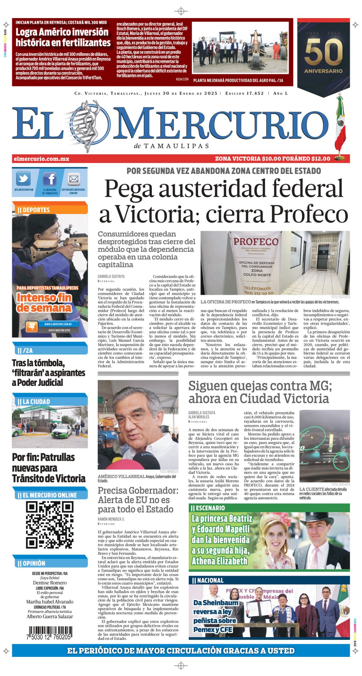 Pega austeridad federal a Victoria; cierra Profeco