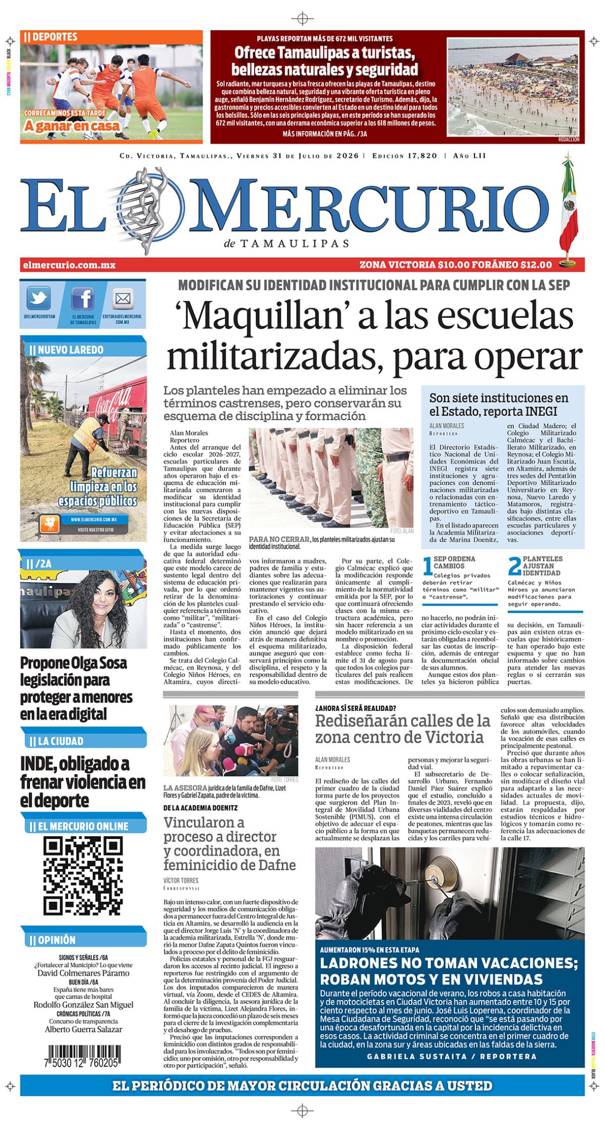 ‘Maquillan’ a las escuelas militarizadas, para operar