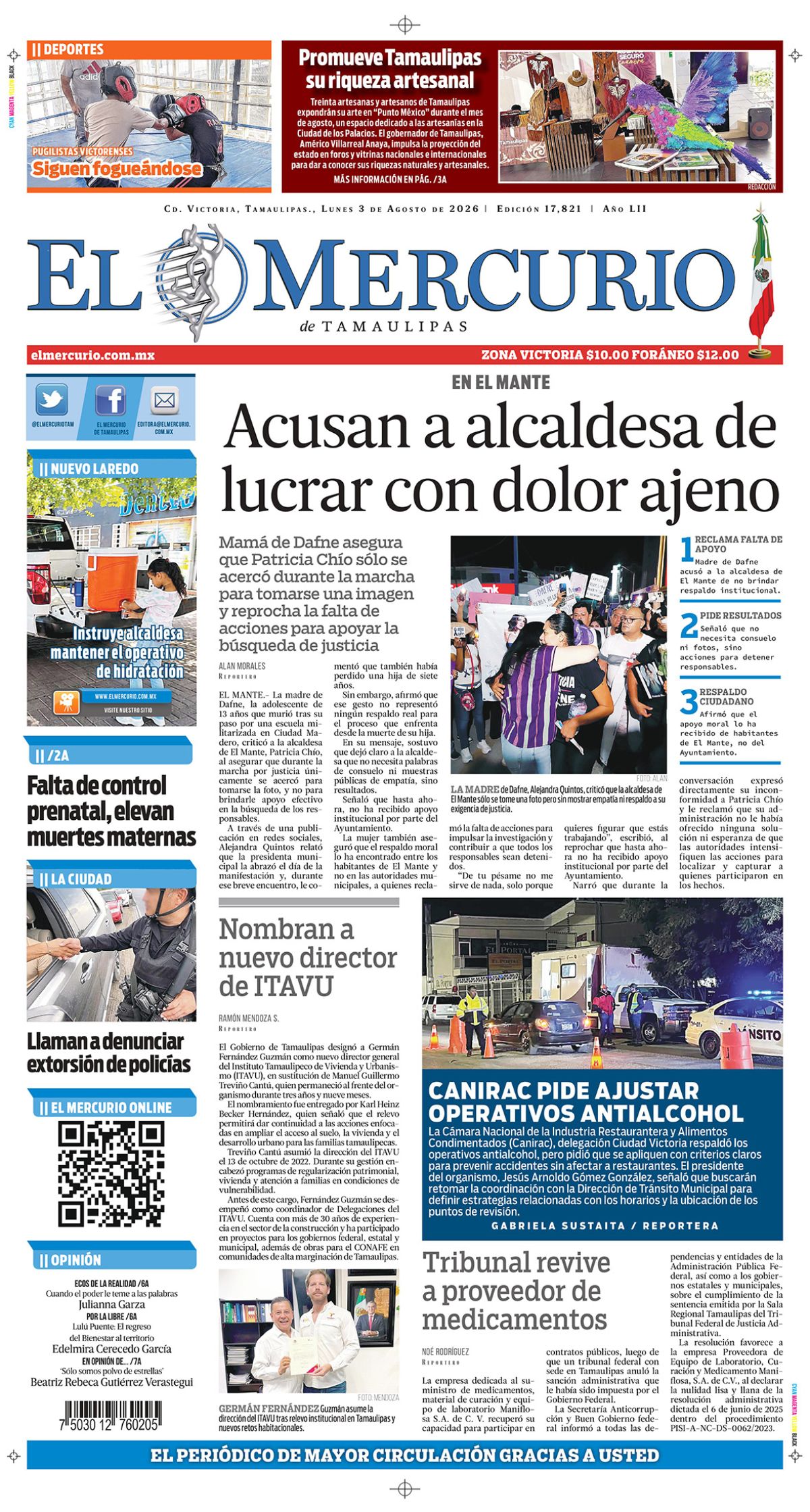 Acusan a alcaldesa de lucrar con dolor ajeno