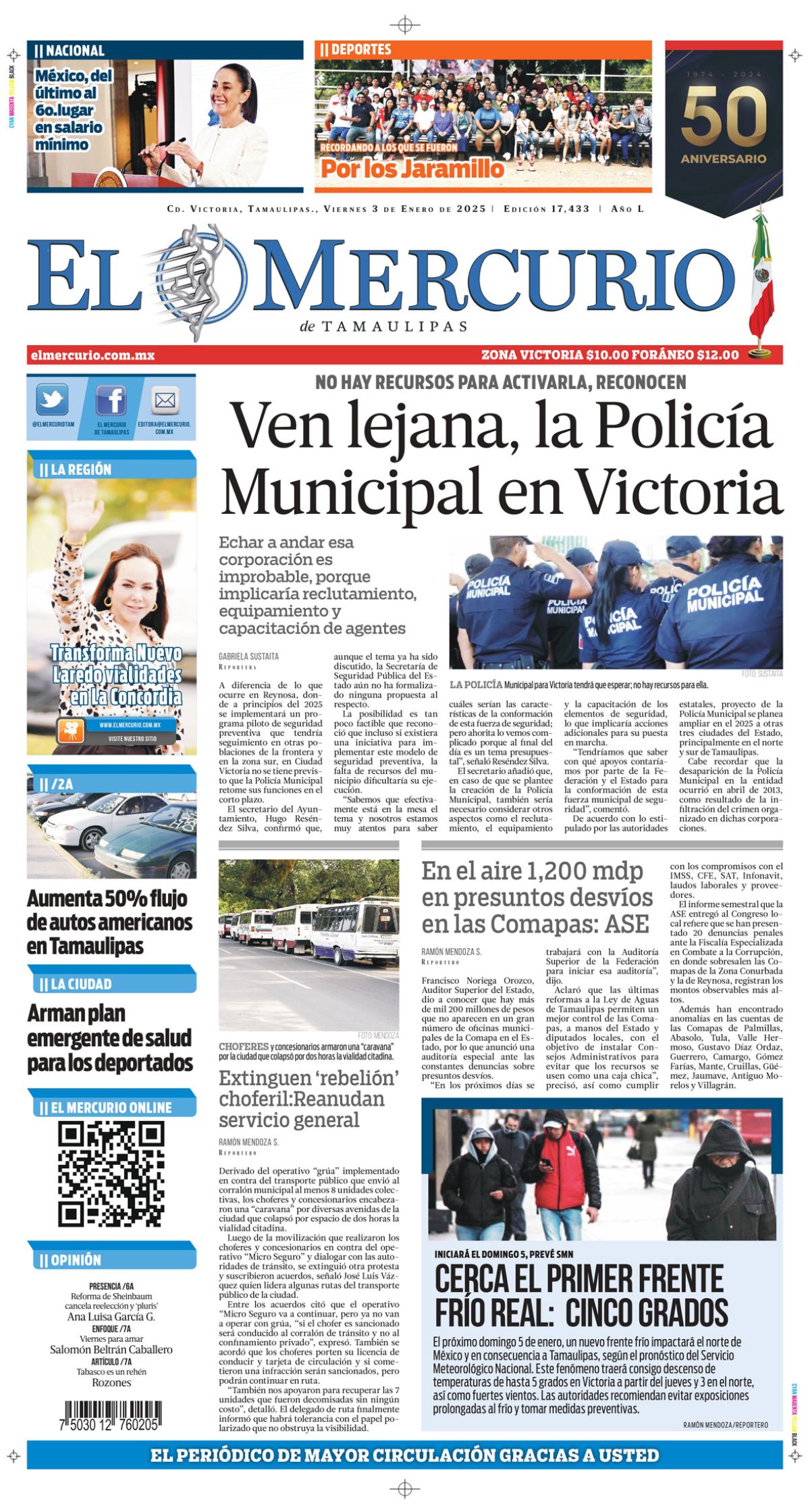 Ven lejana, la Policía Municipal en Victoria