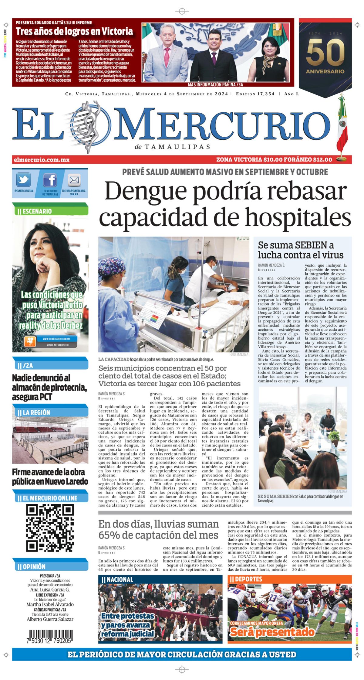 Dengue podría rebasar capacidad de hospitales