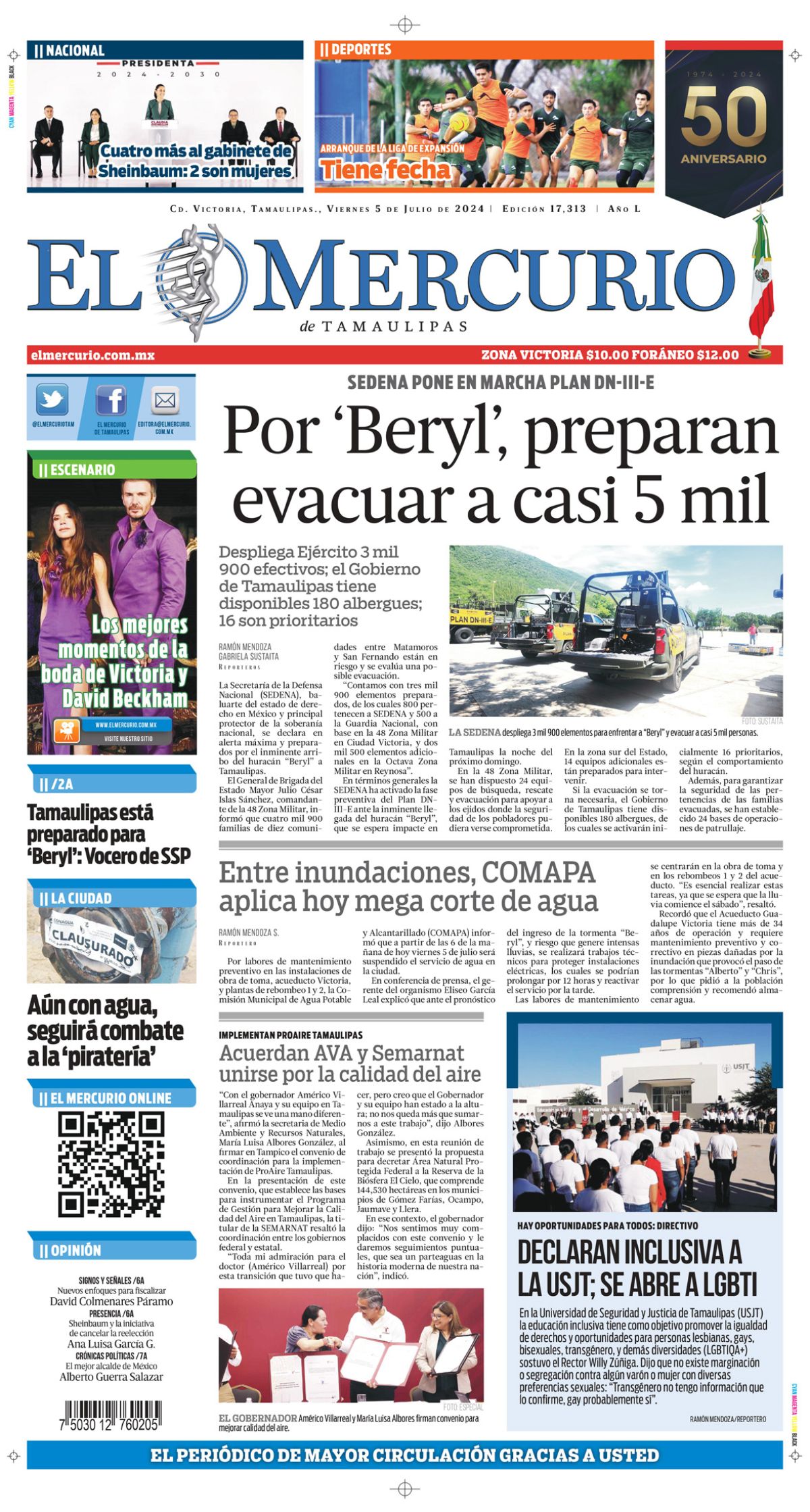 Por ‘Beryl’, preparan evacuar a casi 5 mil