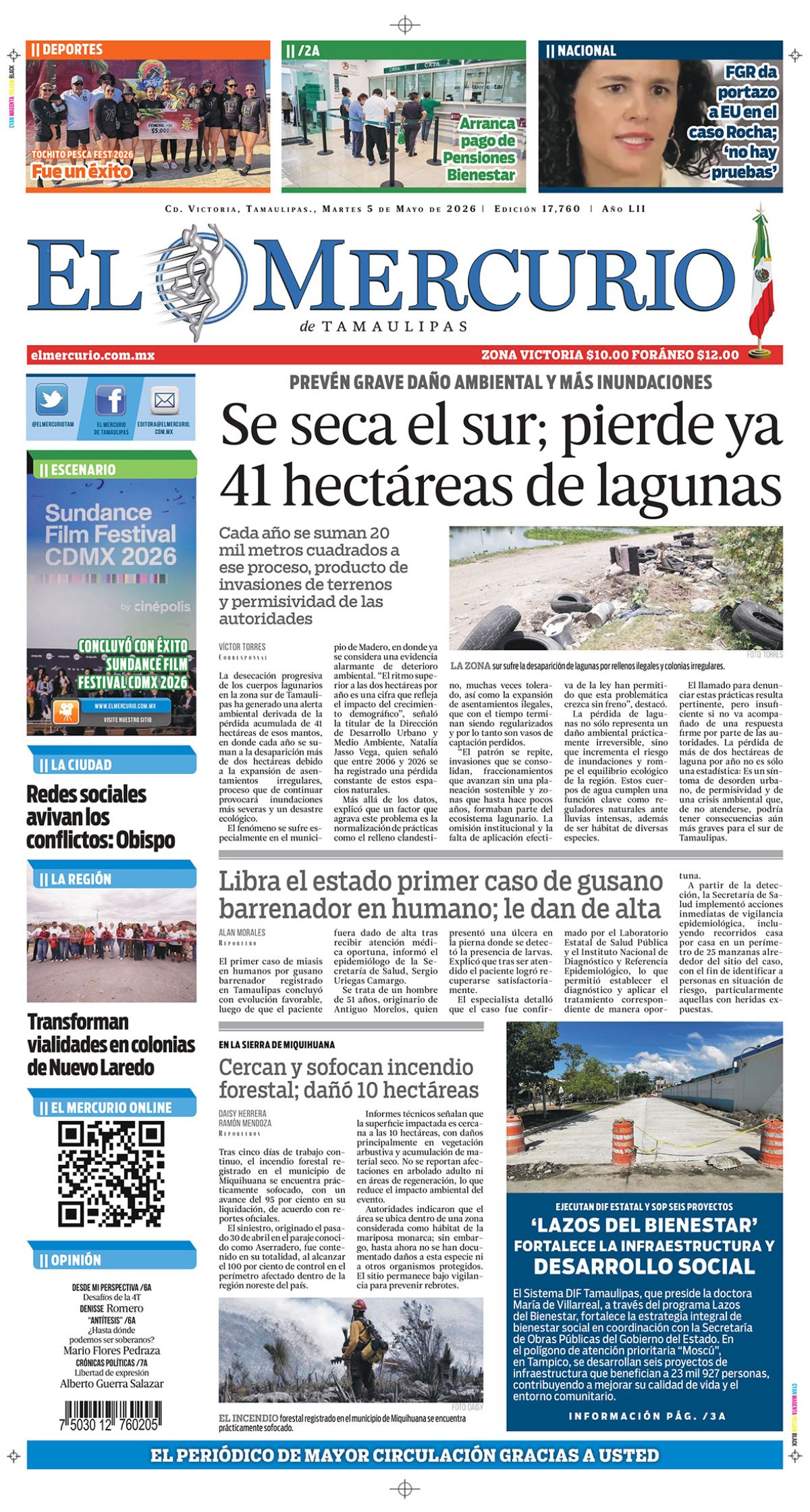 Se seca el sur; pierde ya 41 hectáreas de lagunas