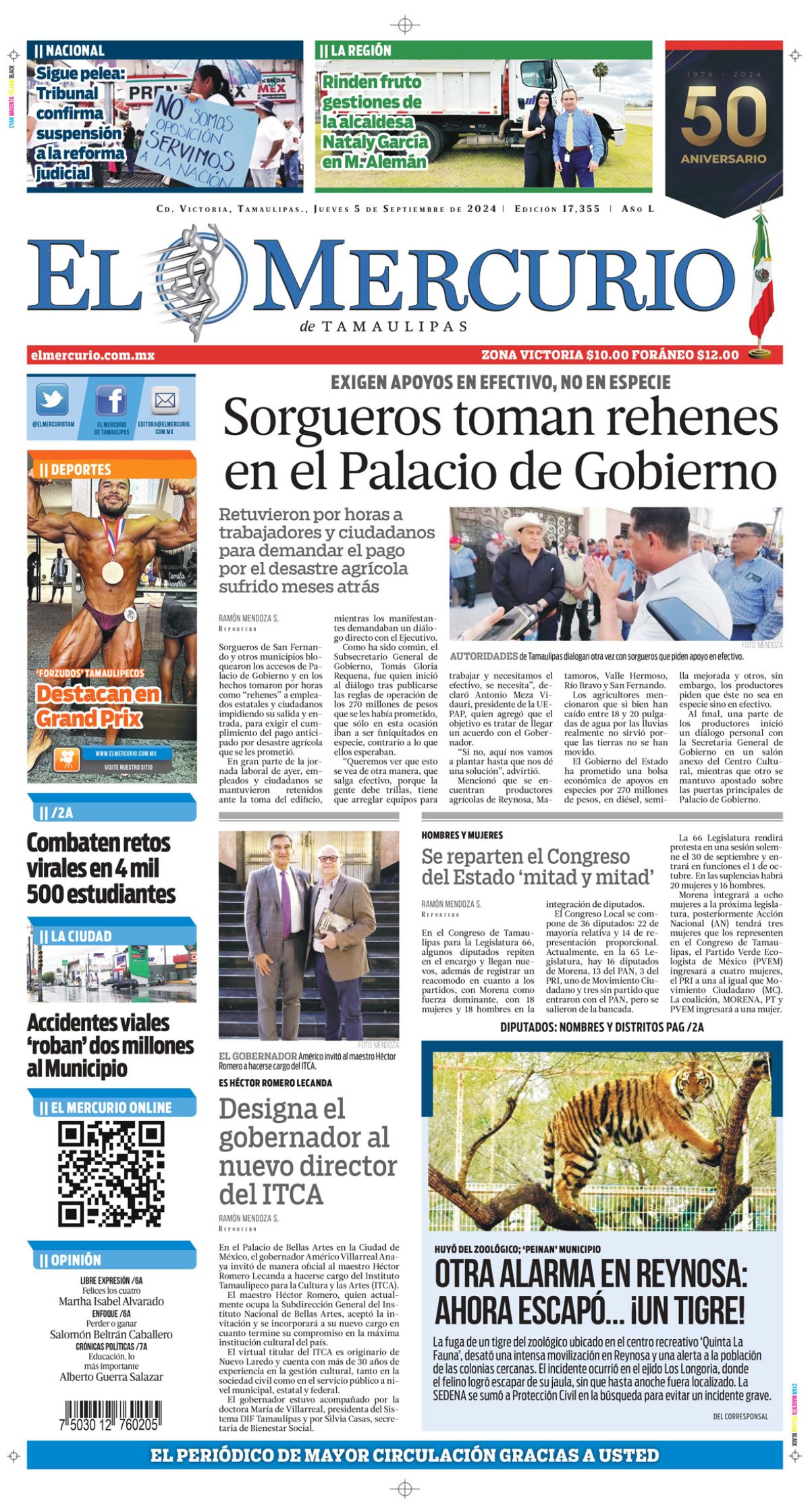 Sorgueros toman rehenes en el Palacio de Gobierno