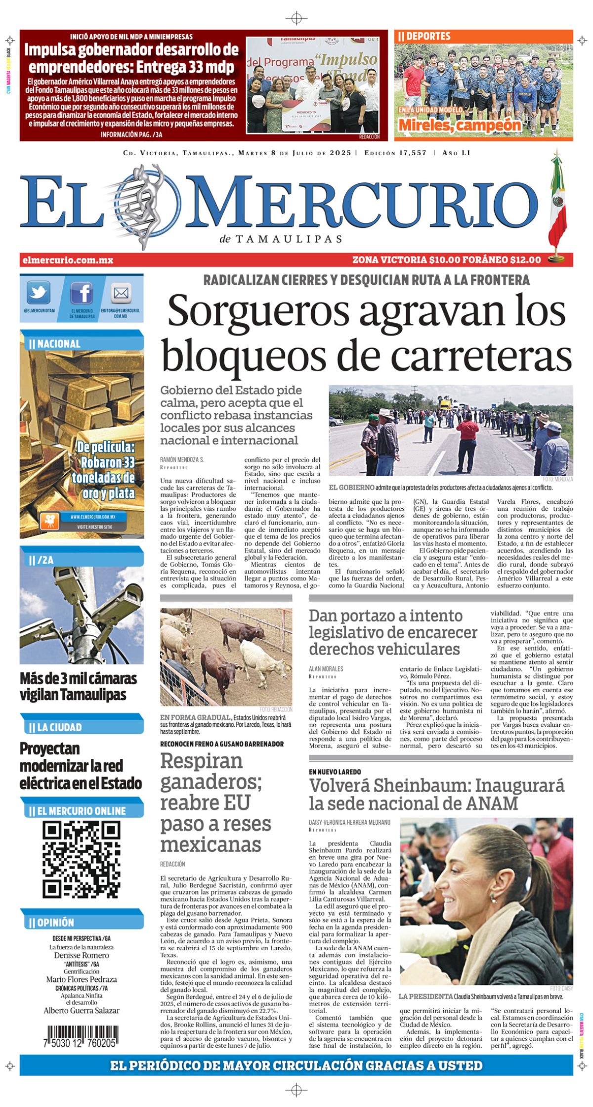 Sorgueros agravan los bloqueos de carreteras
