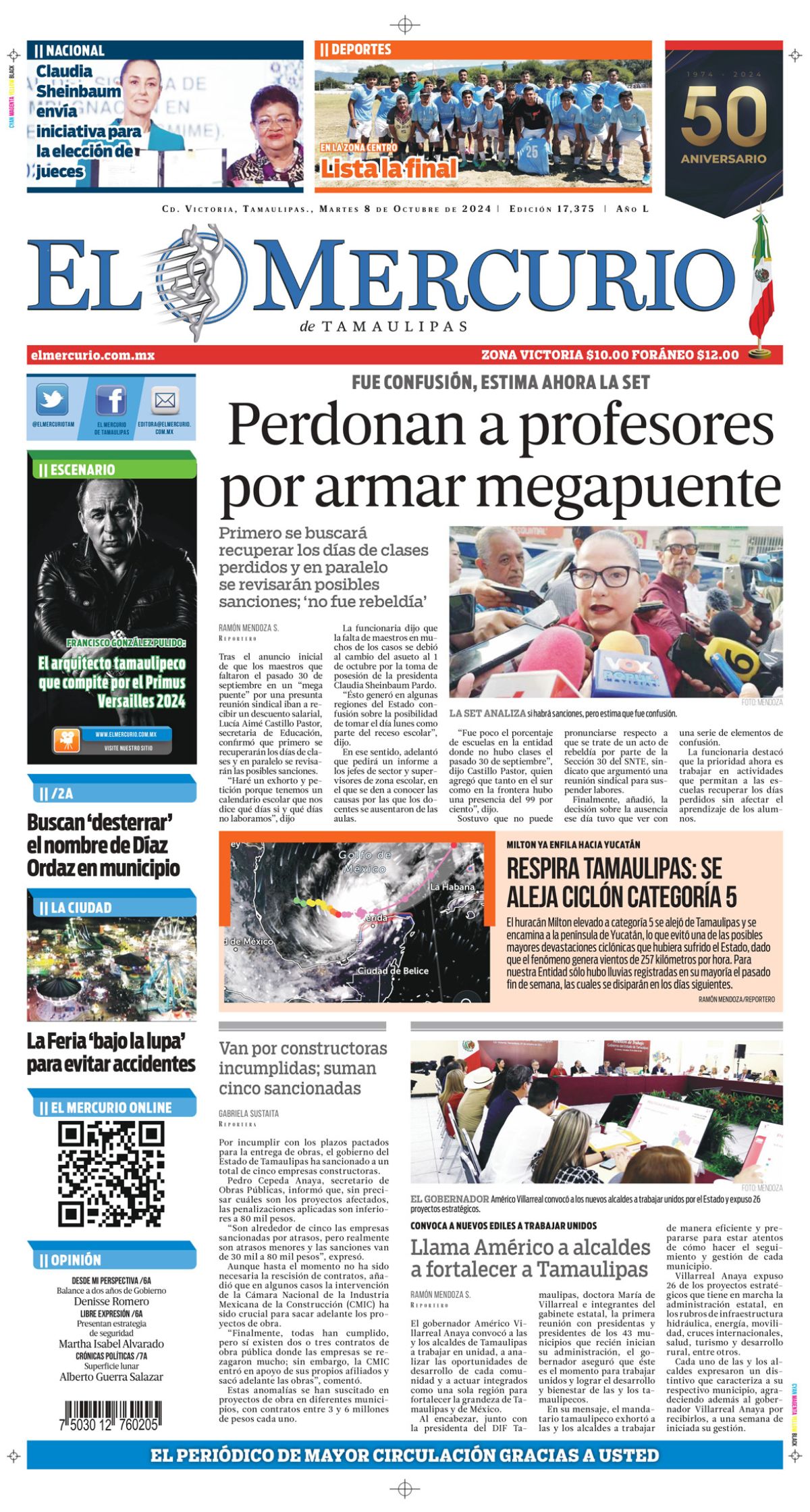 Perdonan a profesores por armar megapuente