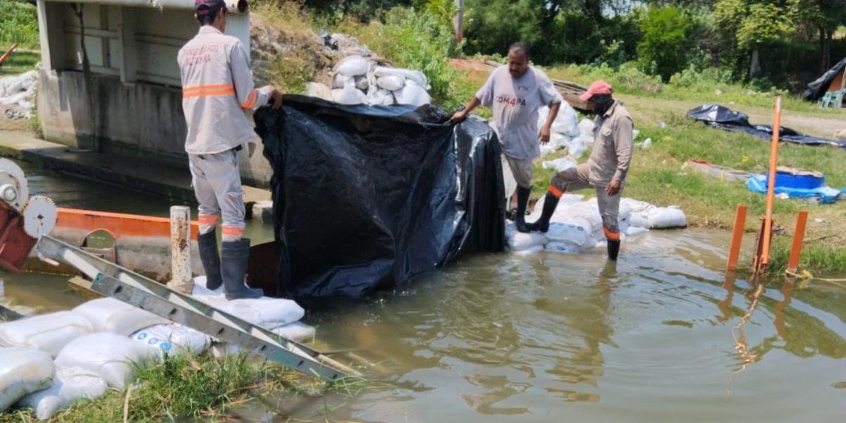 Repara COMAPA Altamira compuertas de dique El Camalote