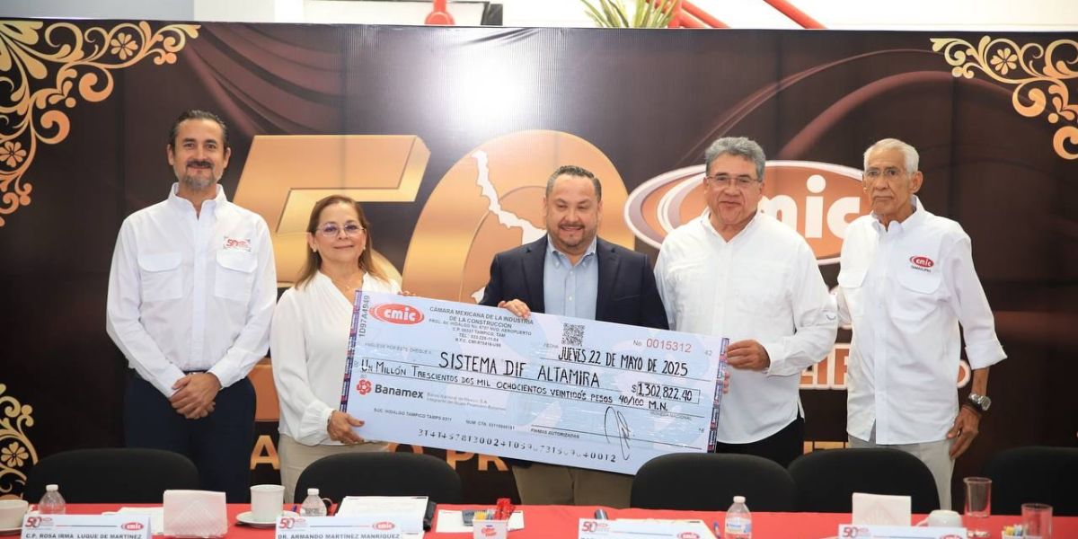 DIF Altamira recibe aportación histórica por parte de la CMIC Tamaulipas