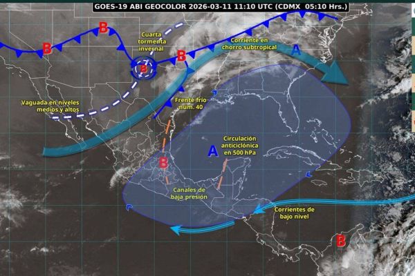 Frente frío 40 con vientos de hasta 70 km/h y lluvias para Tamaulipas