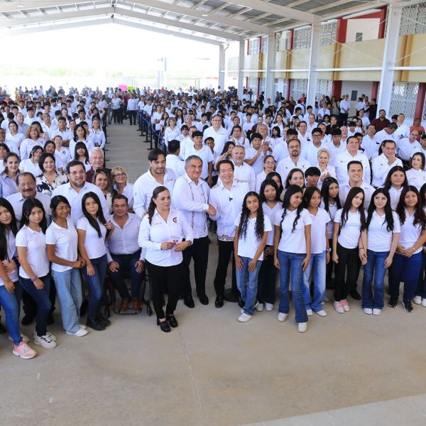 Apoyos sin precedentes en educación recibe Tamaulipas, destacan Américo Villarreal y Mario Delgado