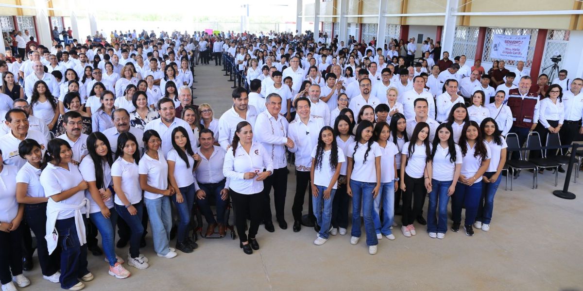Apoyos sin precedentes en educación recibe Tamaulipas, destacan Américo Villarreal y Mario Delgado