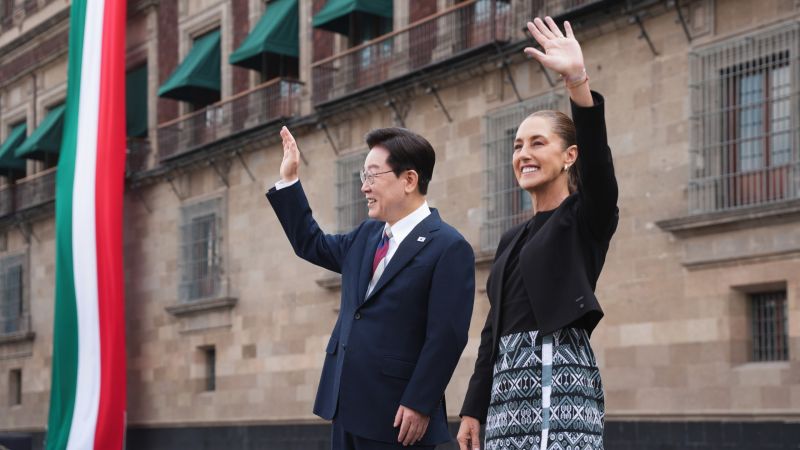 Presidenta Claudia Sheinbaum recibe en Palacio Nacional a su homólogo de la República de Corea Lee Jae-Myung
