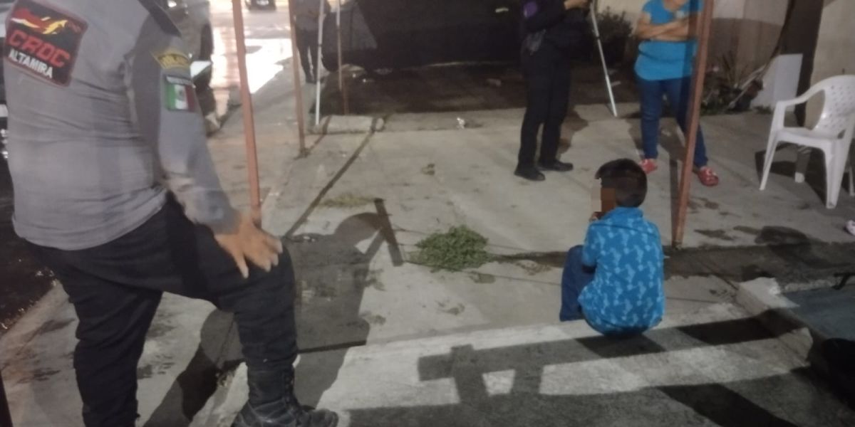 Menor de 7 años permanece bajo resguardo tras ser localizado solo en Altamira