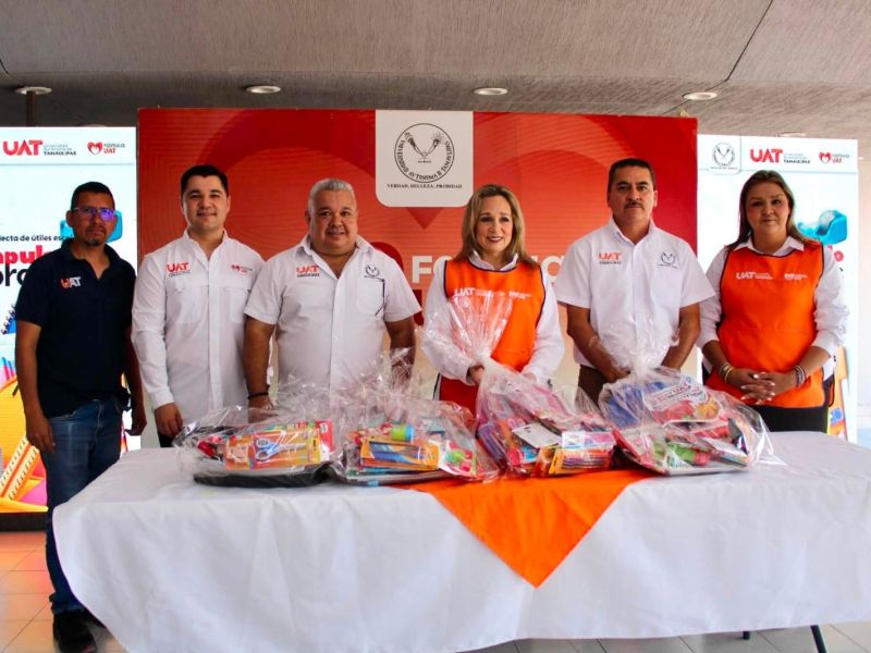 Concluye Familia UAT la colecta de útiles escolares “Impulsando Corazones 2026”