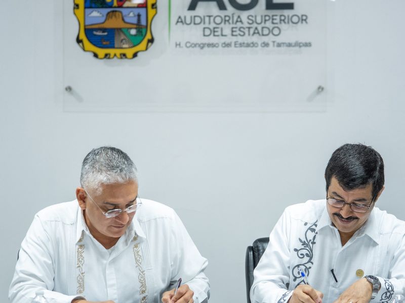 Firman convenio la UAT y la Auditoría Superior del Estado