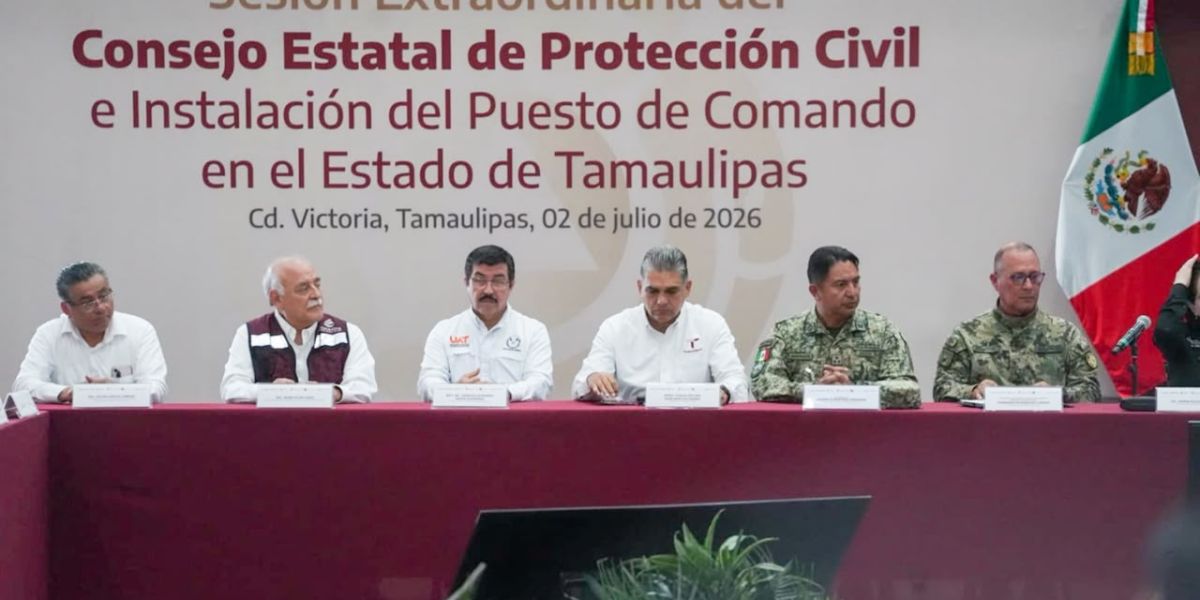 Participa rector de la UAT, Dámaso Anaya, en la instalación del Puesto de Comando Interinstitucional contra Ciclones