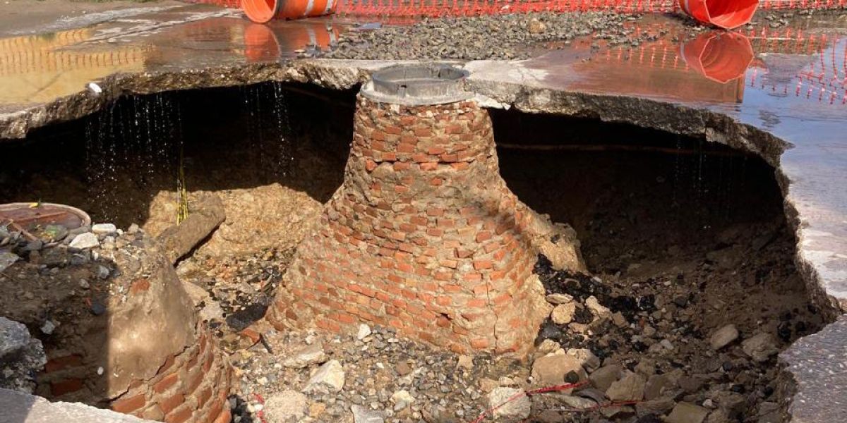 Preocupa la presencia de socavones en la zona