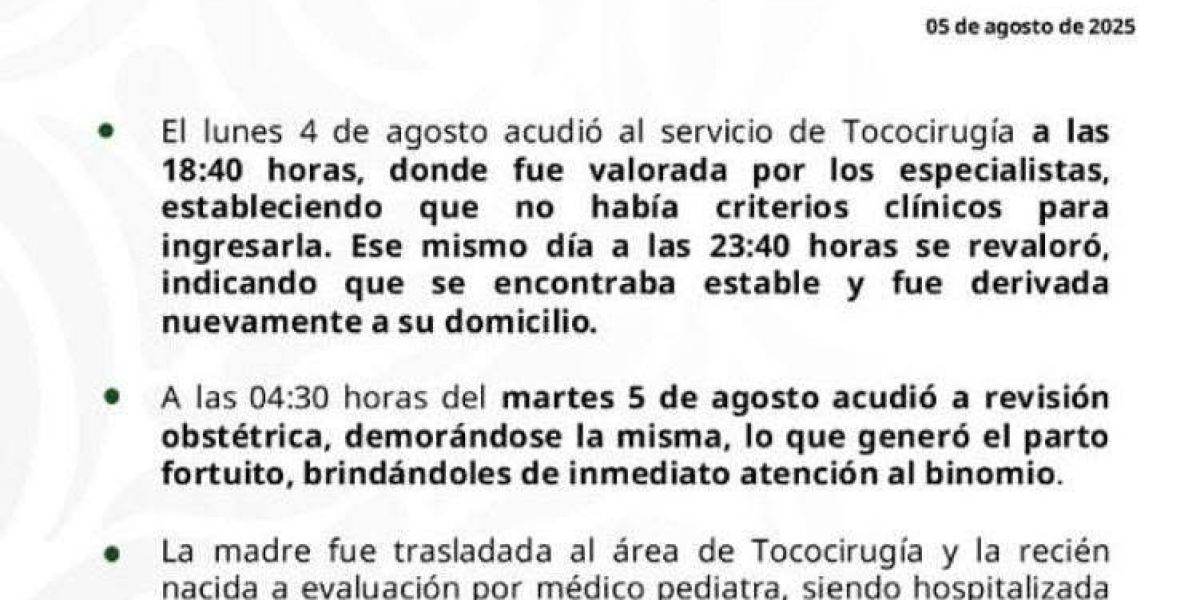 IMSS reconoce falta de atención oportuna a adolescente que dio a luz en baño del hospital