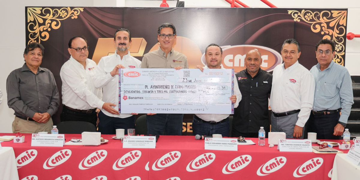 Reconoce Erasmo González que CMIC son aliados con visión para el crecimiento de Ciudad Madero