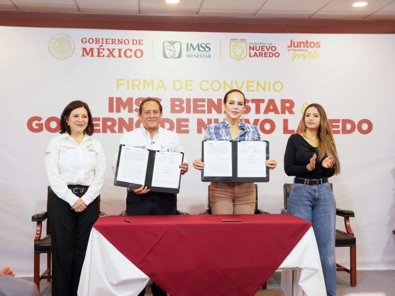 Gobierno de Nuevo Laredo e Imss-bienestar formalizan convenio para ampliar cobertura de salud