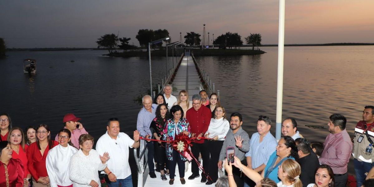 Inaugura Armando Martínez puente flotante en la Laguna de Champayán