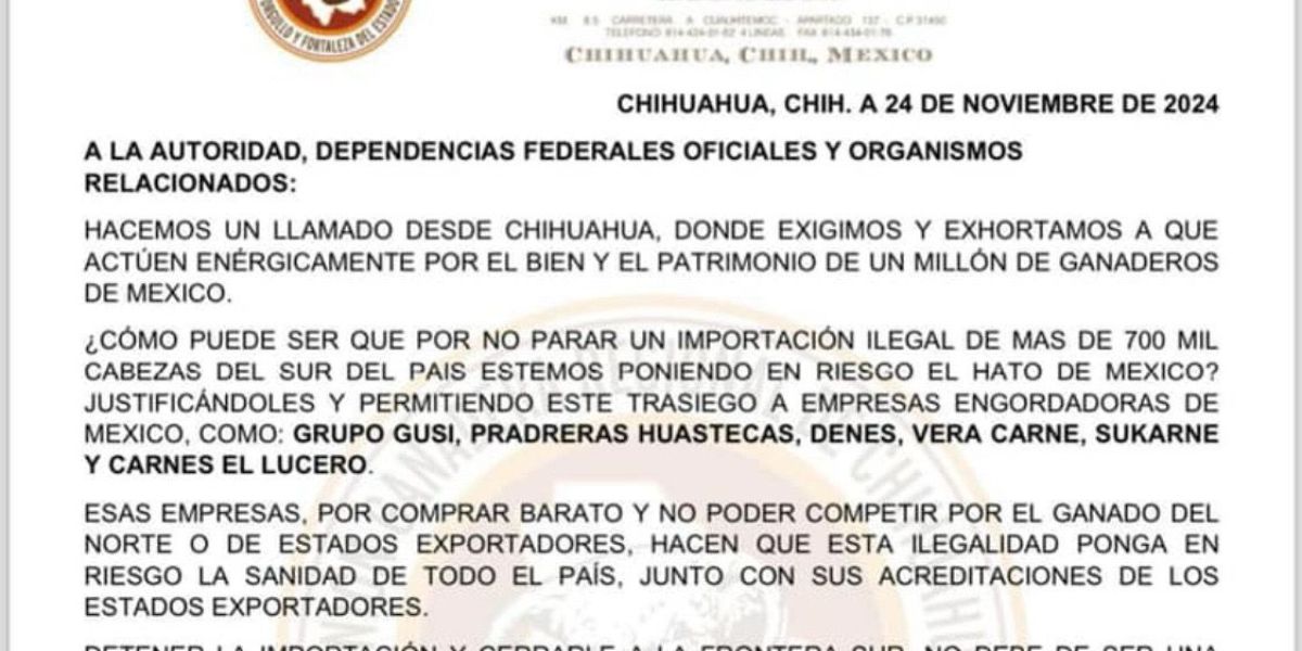 Exigen detener importación ilegal de ganado