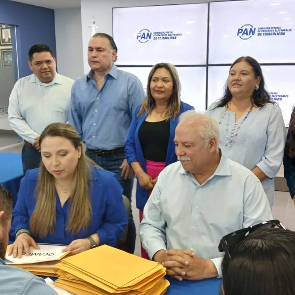Formalizan Gloria Garza y el Truko Verástegui registro para liderar el PAN en Tamaulipas