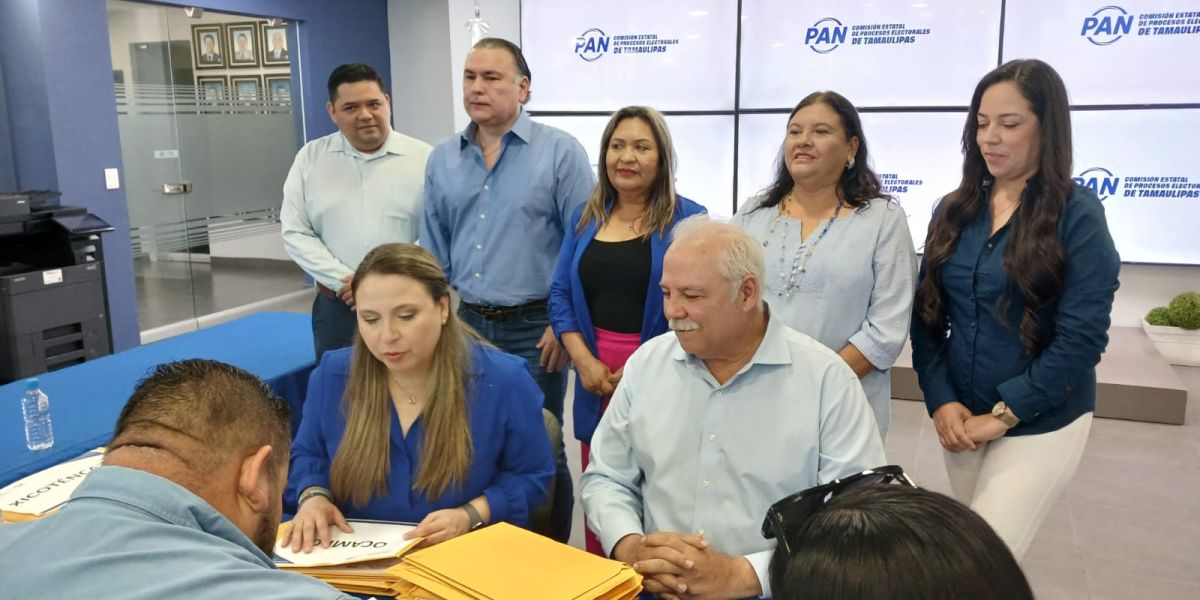 Formalizan Gloria Garza y el Truko Verástegui registro para liderar el PAN en Tamaulipas