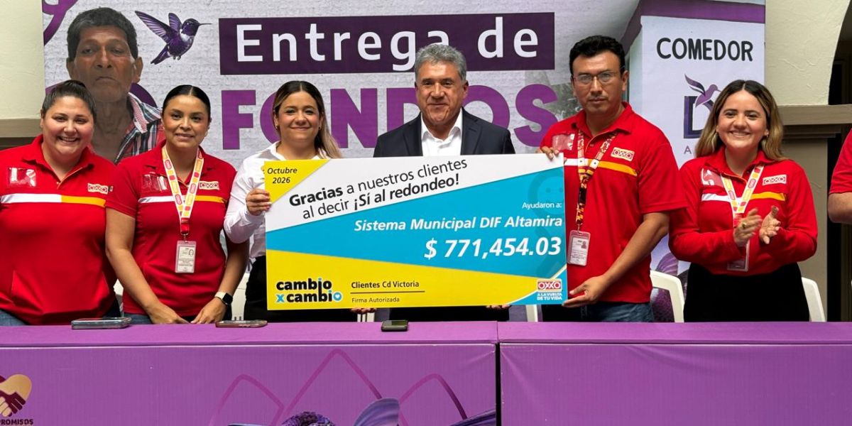 Fortalecen DIF Altamira y tiendas OXXO bienestar de población vulnerable
