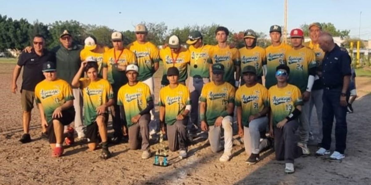 Aguayo campeón en estatal de béisbol 18 años
