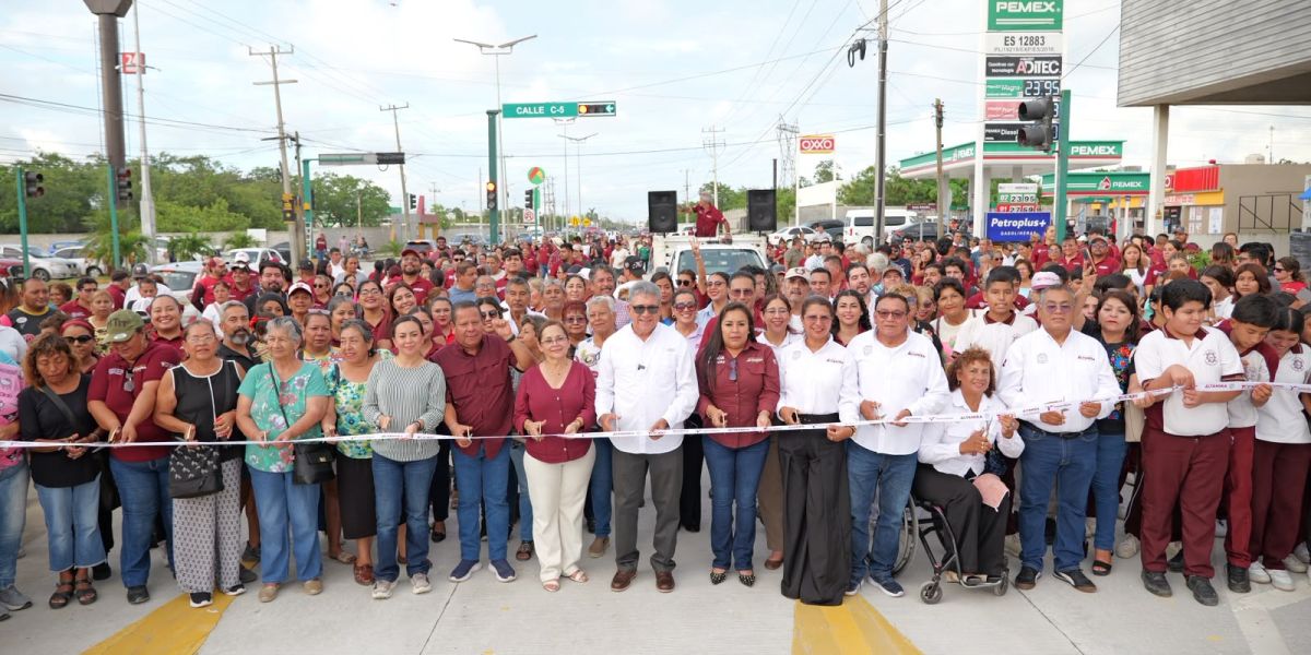 Entrega Armando Martínez magna obra de pavimentación