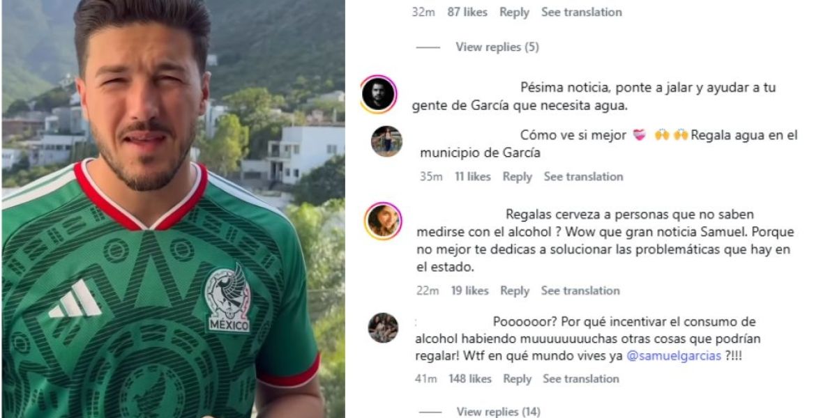 Anuncia Samuel cerveza gratis; habitantes le piden agua
