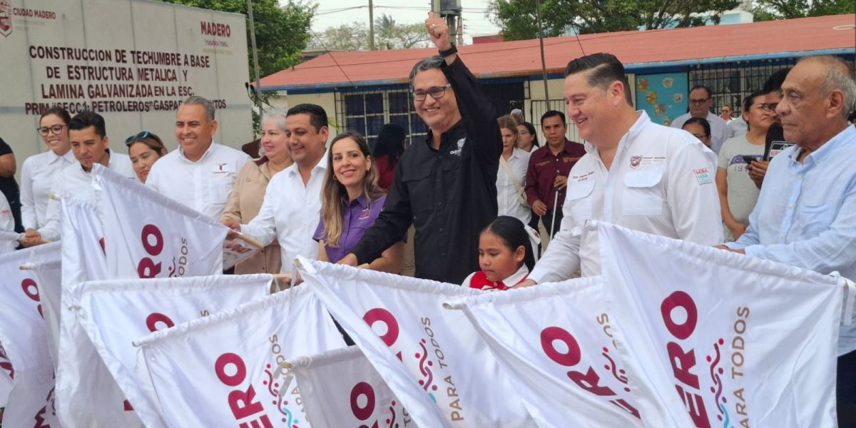 Arranca la construcción de techumbre en la primaria “Sección 1 Petroleros Gaspar Barrientos”