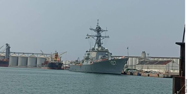 Llega a Veracruz el destructor USS Gravely, uno de los más avanzados de la Armada de Estados Unidos