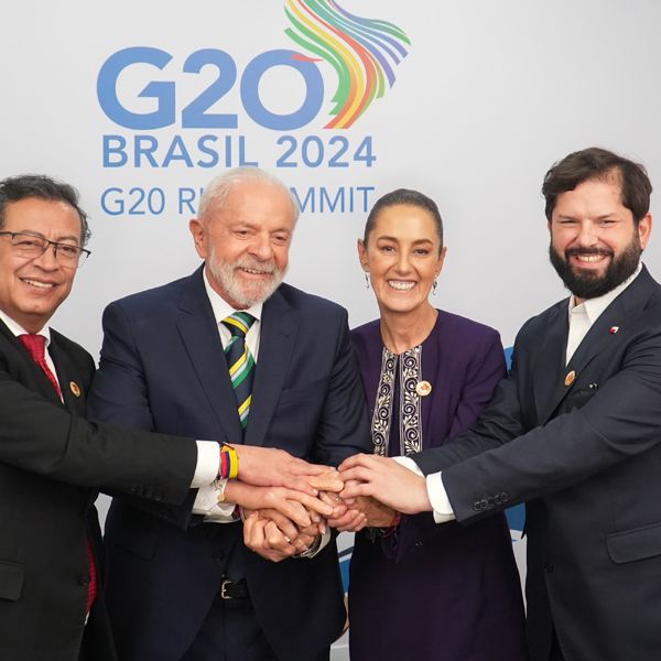 Presidenta Claudia Sheinbaum sostiene reuniones bilaterales con mandatarios durante G20