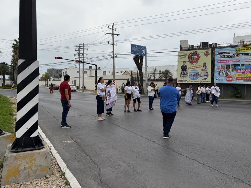 Bloquea colectivo vialidades en Reynosa en protesta por inseguridad