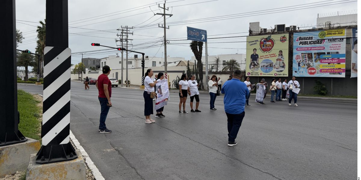 Bloquea colectivo vialidades en Reynosa en protesta por inseguridad