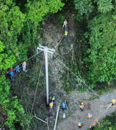 CFE restablece al 100% la energía en cinco estados afectados por lluvias