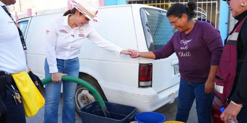 Carmen Lilia Canturosas impulsa nueva infraestructura de agua para más de 100 mil familias de Nuevo Laredo
