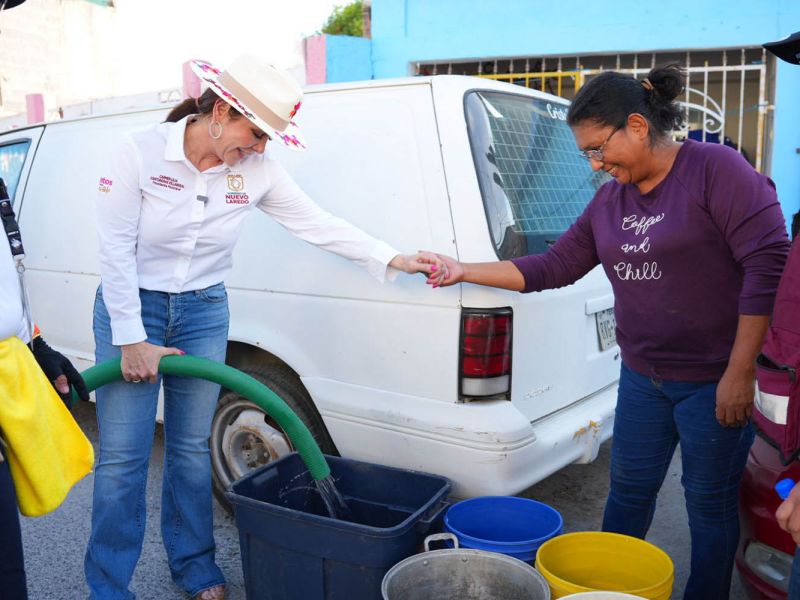 Carmen Lilia Canturosas impulsa nueva infraestructura de agua para más de 100 mil familias de Nuevo Laredo
