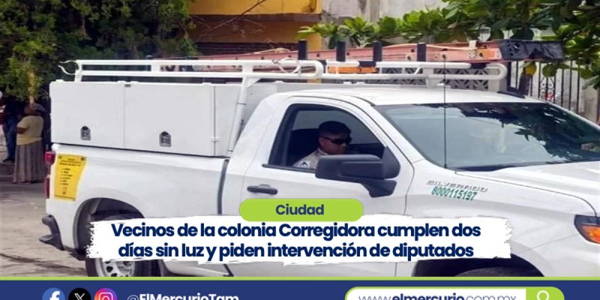 Vecinos de la colonia Corregidora cumplen dos días sin luz y piden intervención de diputados