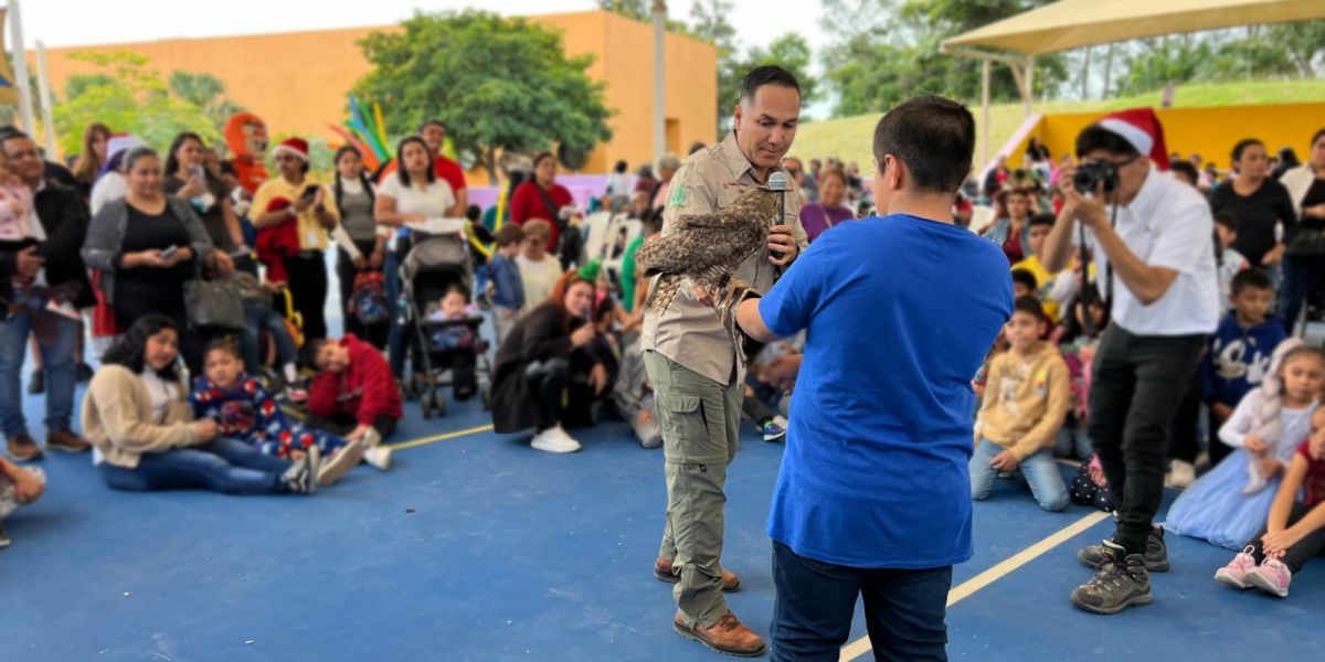 Llevan show de fauna viva a niñas y niños del CRIT Altamira