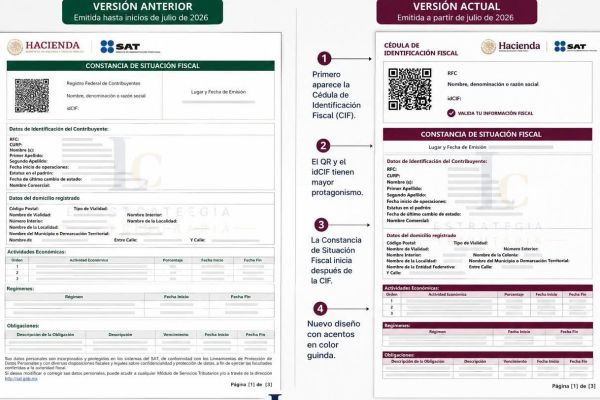 SAT actualiza el formato de la Constancia de Situación Fiscal; datos fiscales permanecen sin cambios